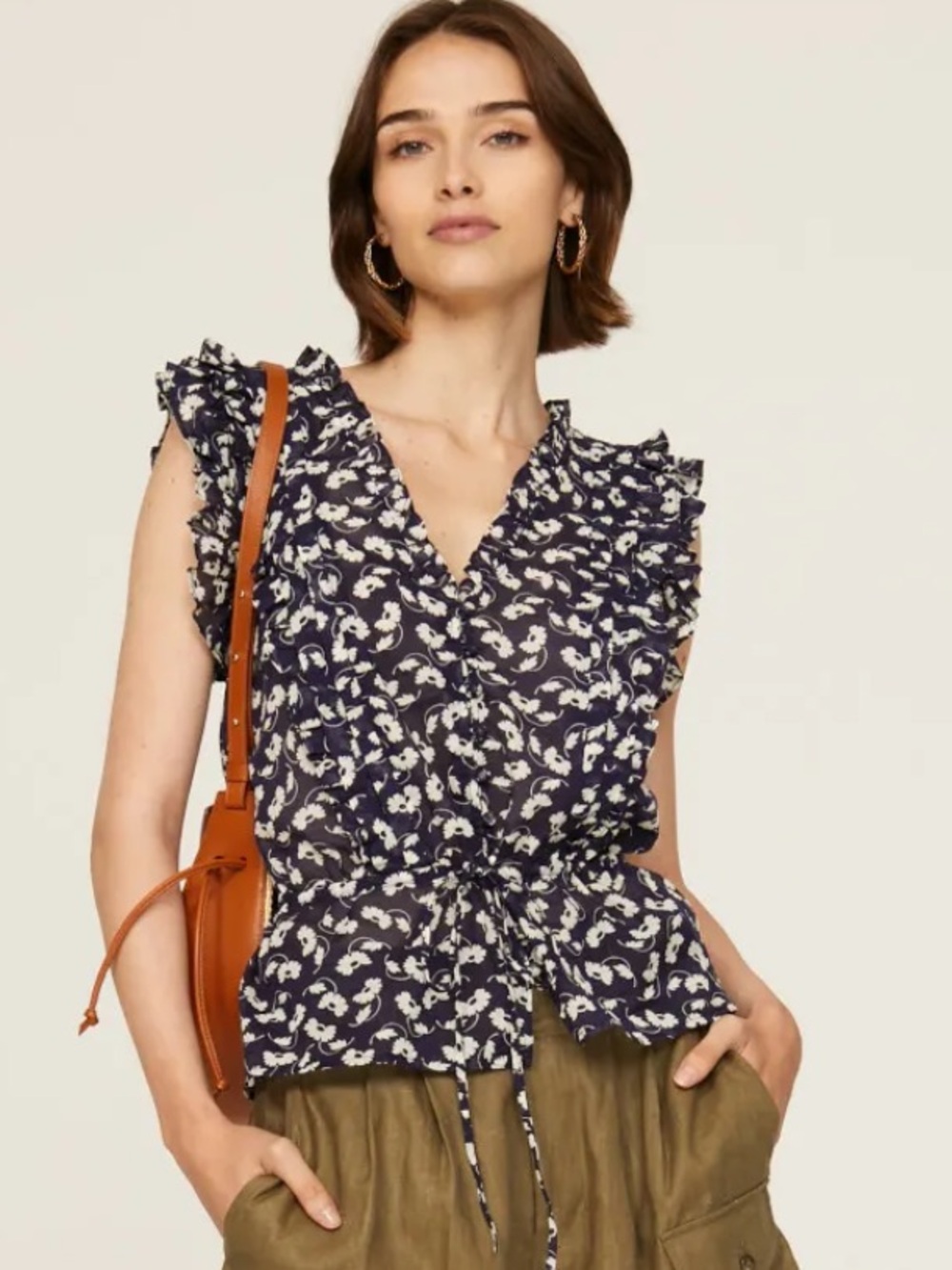 Polo Ralph Lauren Blue Floral Blouse Size 10